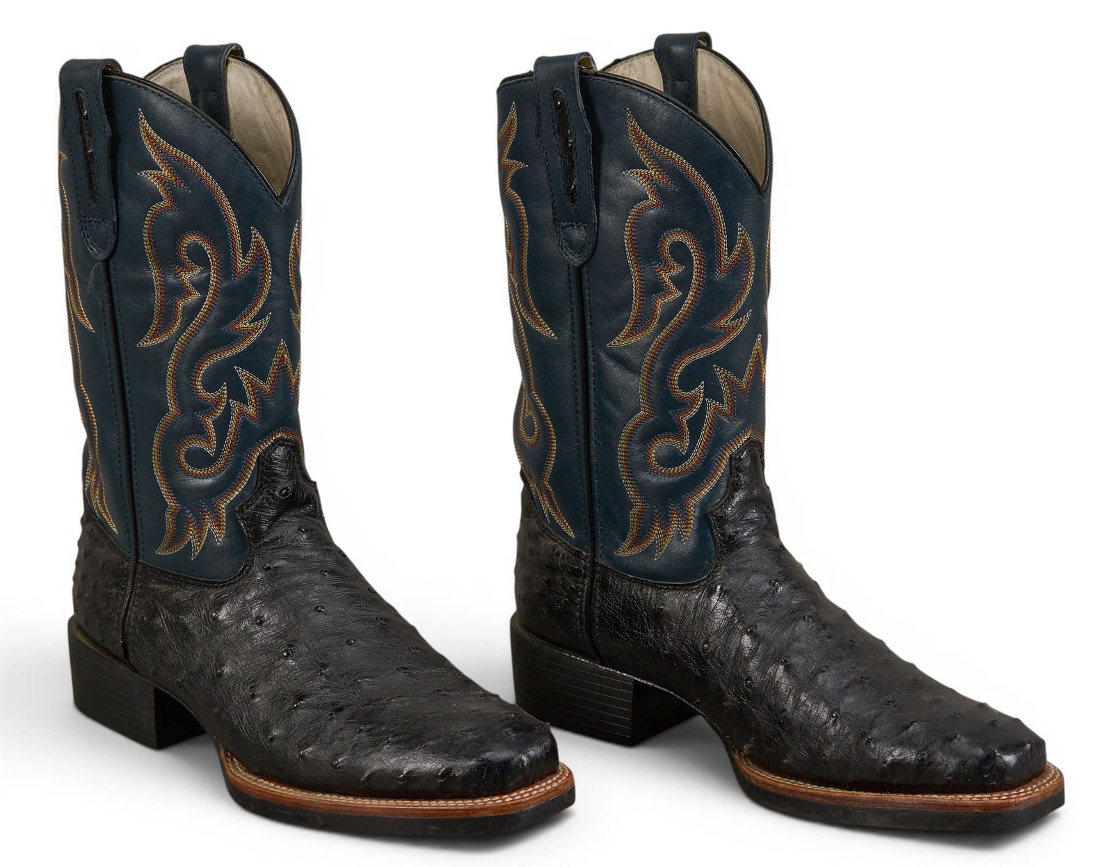 Pair of Double H Ostrich Leather Boots, 11D (1 of 6)