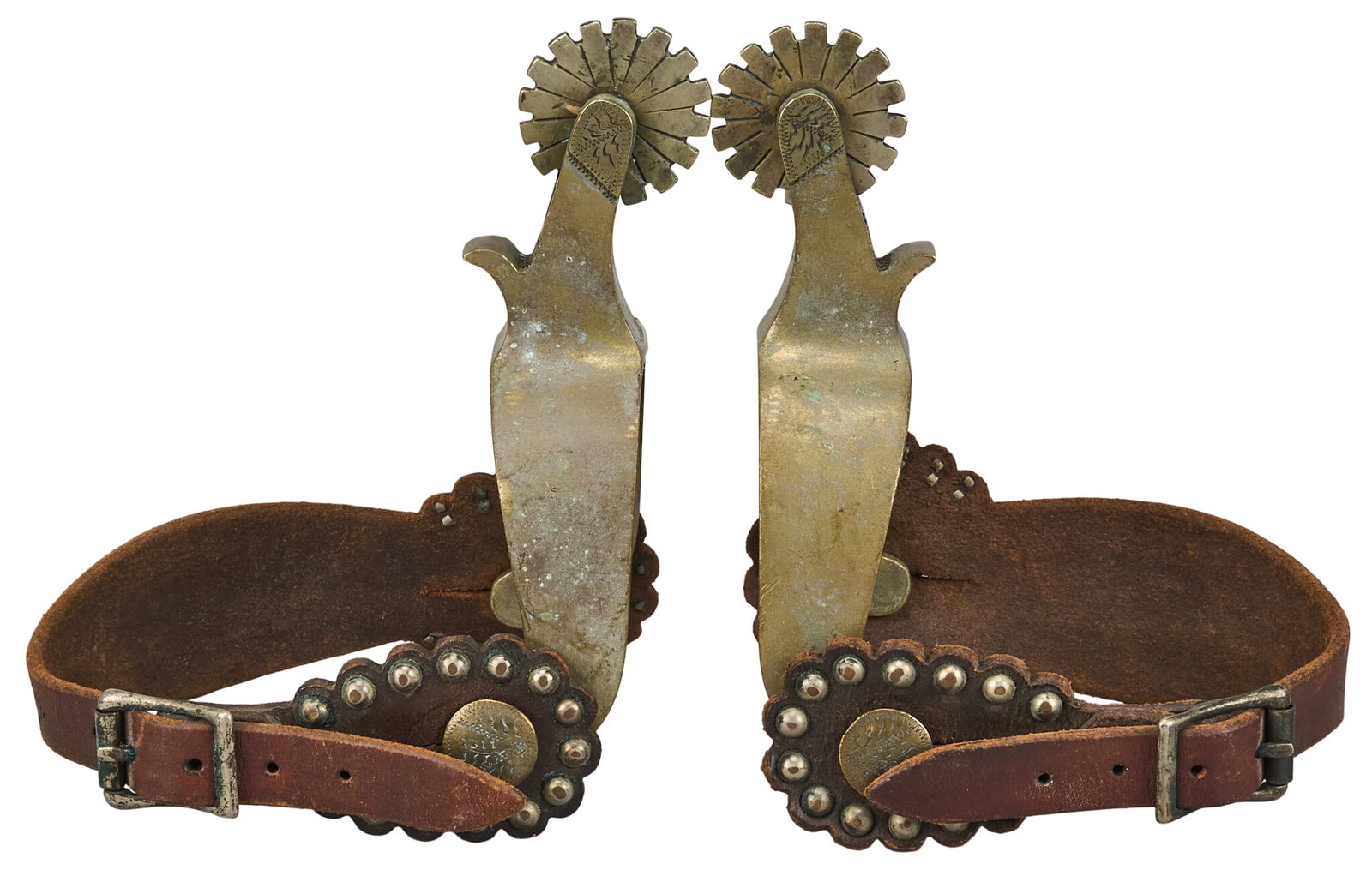 Pair of Copper Mounted Vintage Cowboy Spurs (1 of 5)