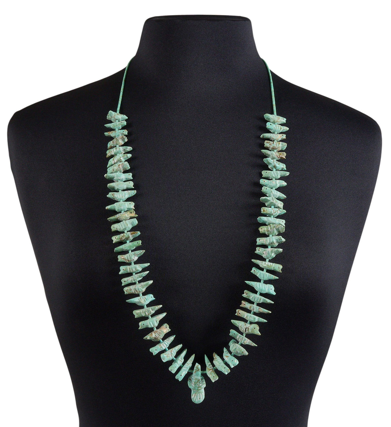 Beaded Turquoise Bird Fetish Necklace (1 of 3)