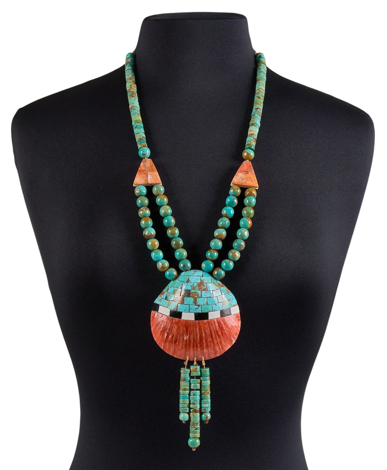 Santo Domingo Multi-Stone Beaded Shell Necklace (1 of 3)