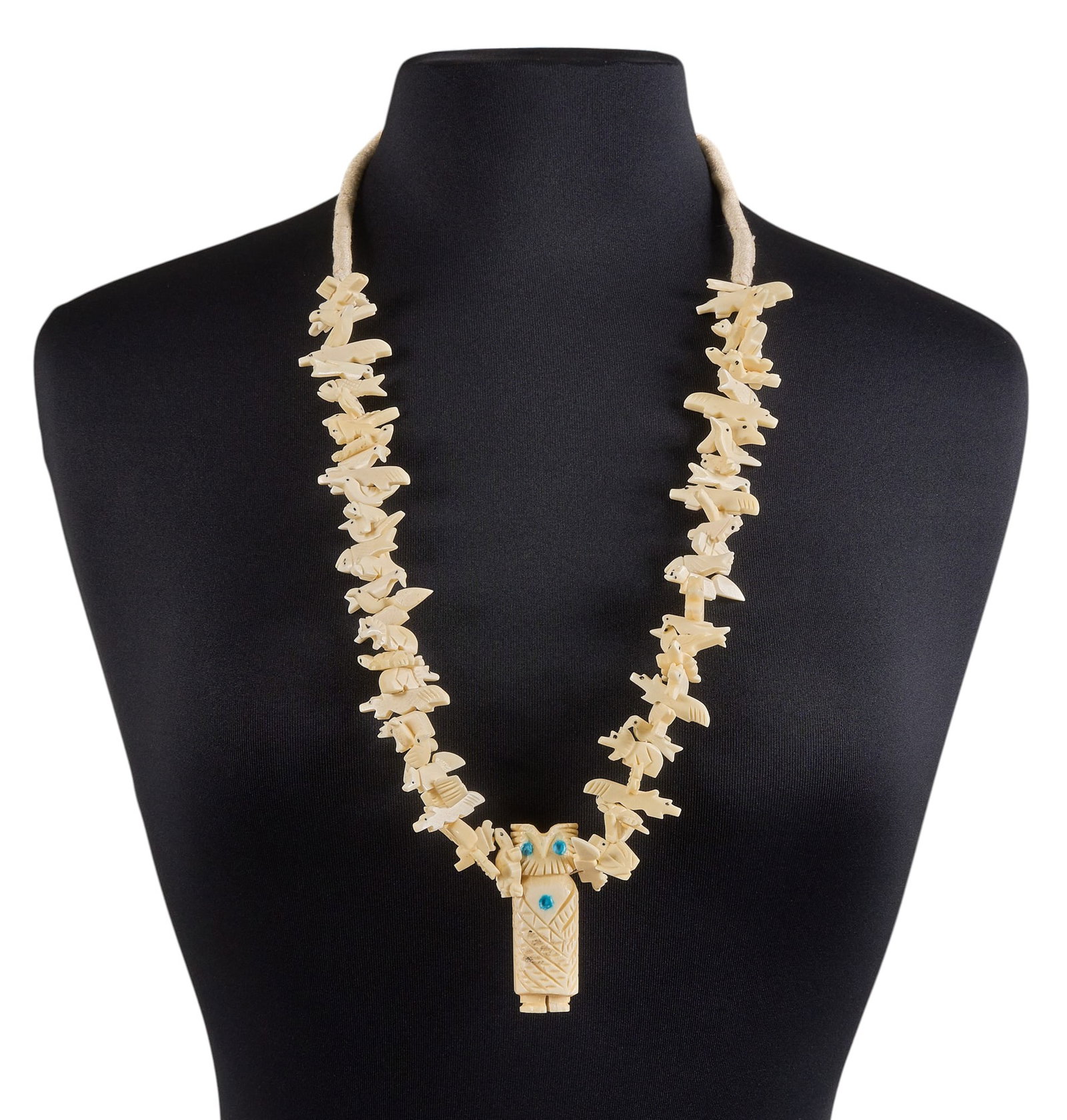 Zuni Carved Bone Fetish Necklace (1 of 3)