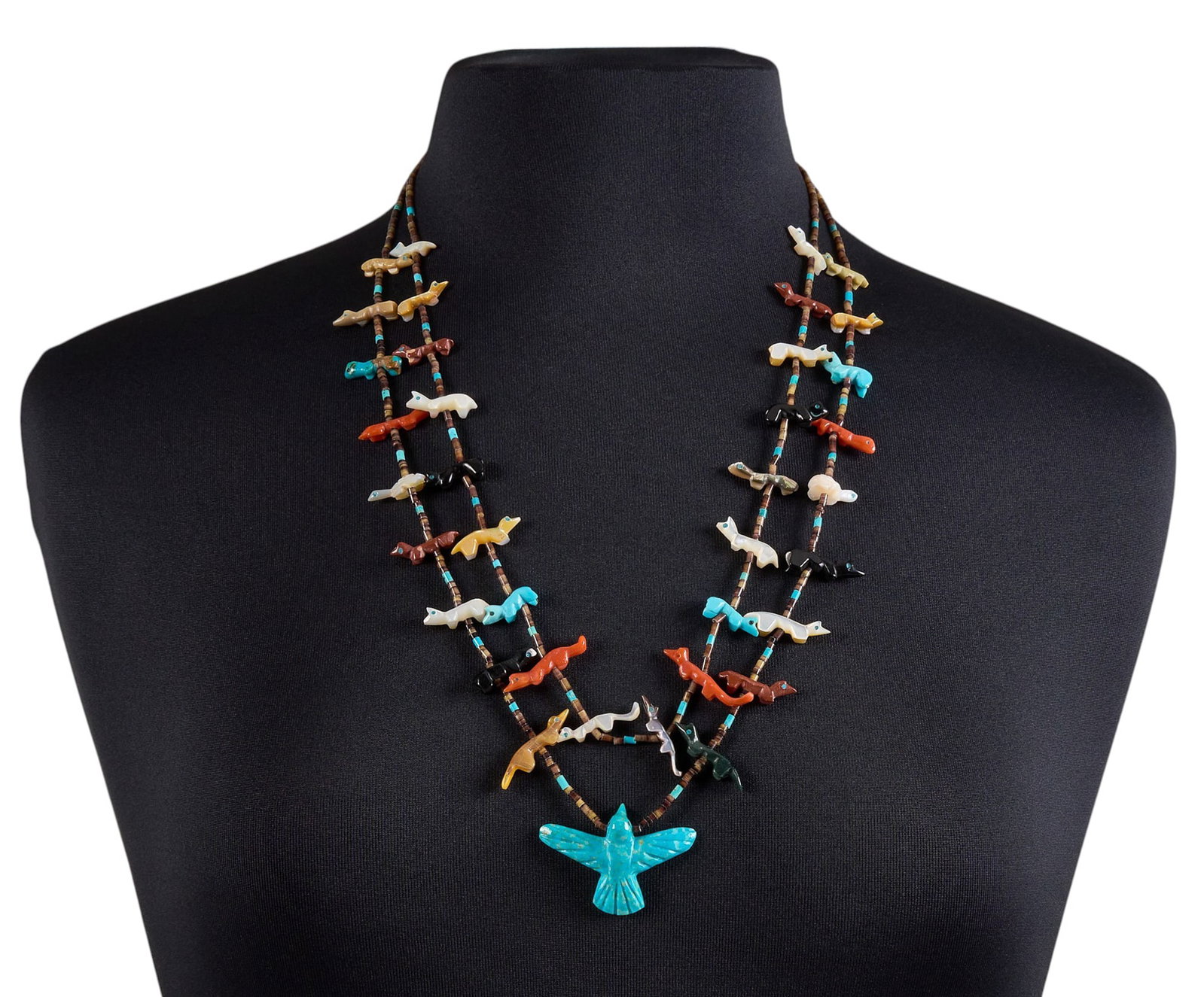Multi-Stone Beaded Fetish Necklace (1 of 4)