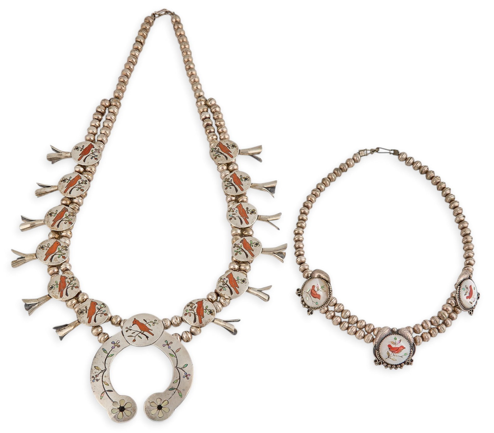 (2) Multi-Stone Inlay Cardinal Necklaces (1 of 6)