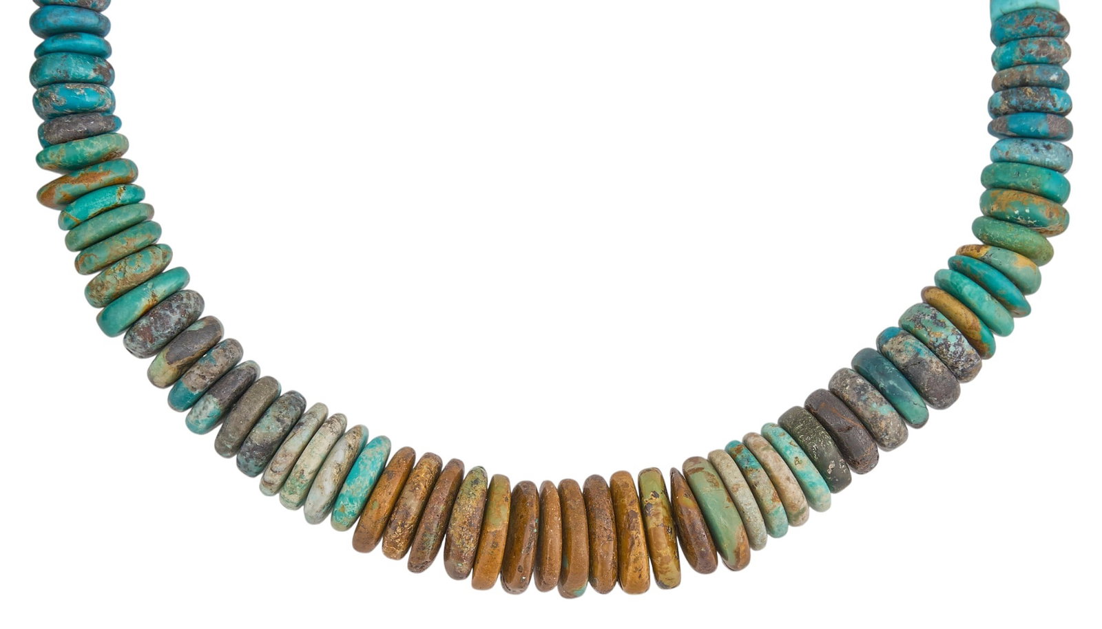 (2) Flat-Beaded Turquoise Necklaces - 3