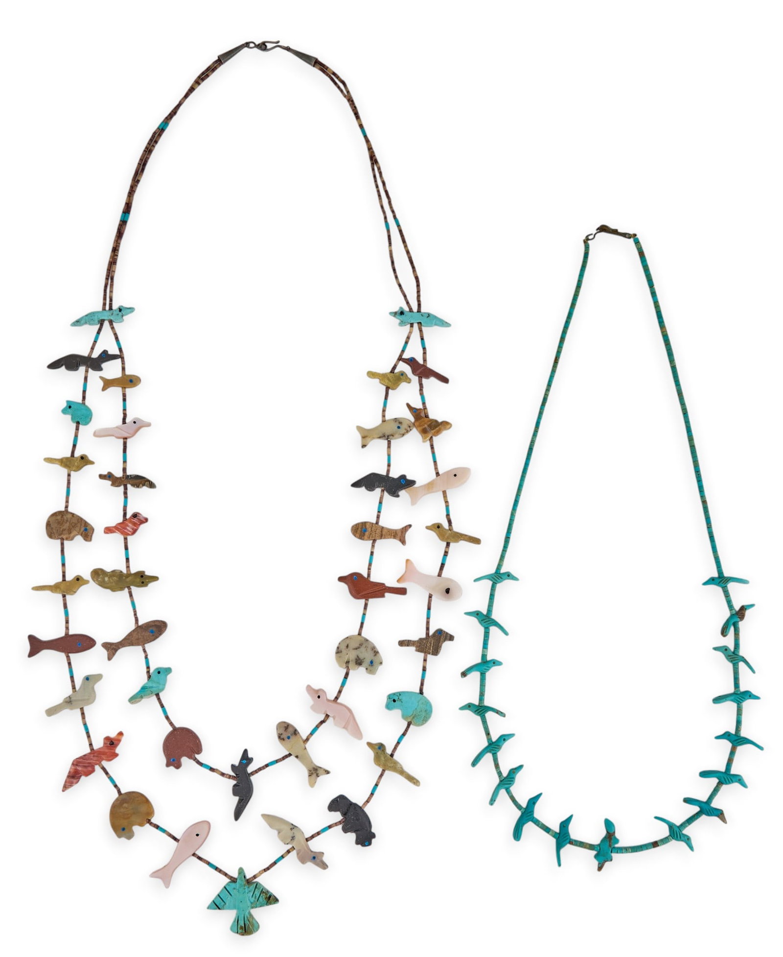 (2) Multi-Stone Beaded Fetish Necklaces (1 of 3)