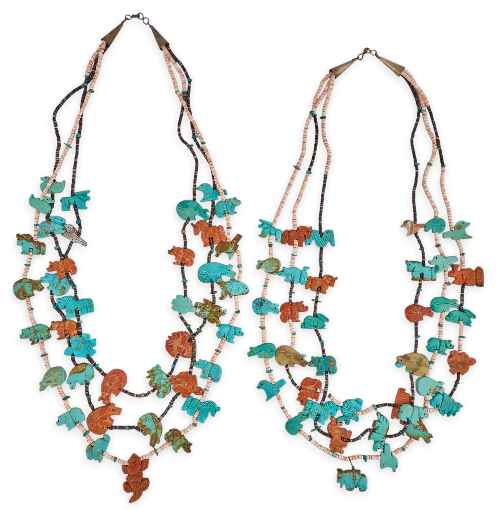 (2) Multi-Strand Beaded Fetish Necklaces (1 of 3)