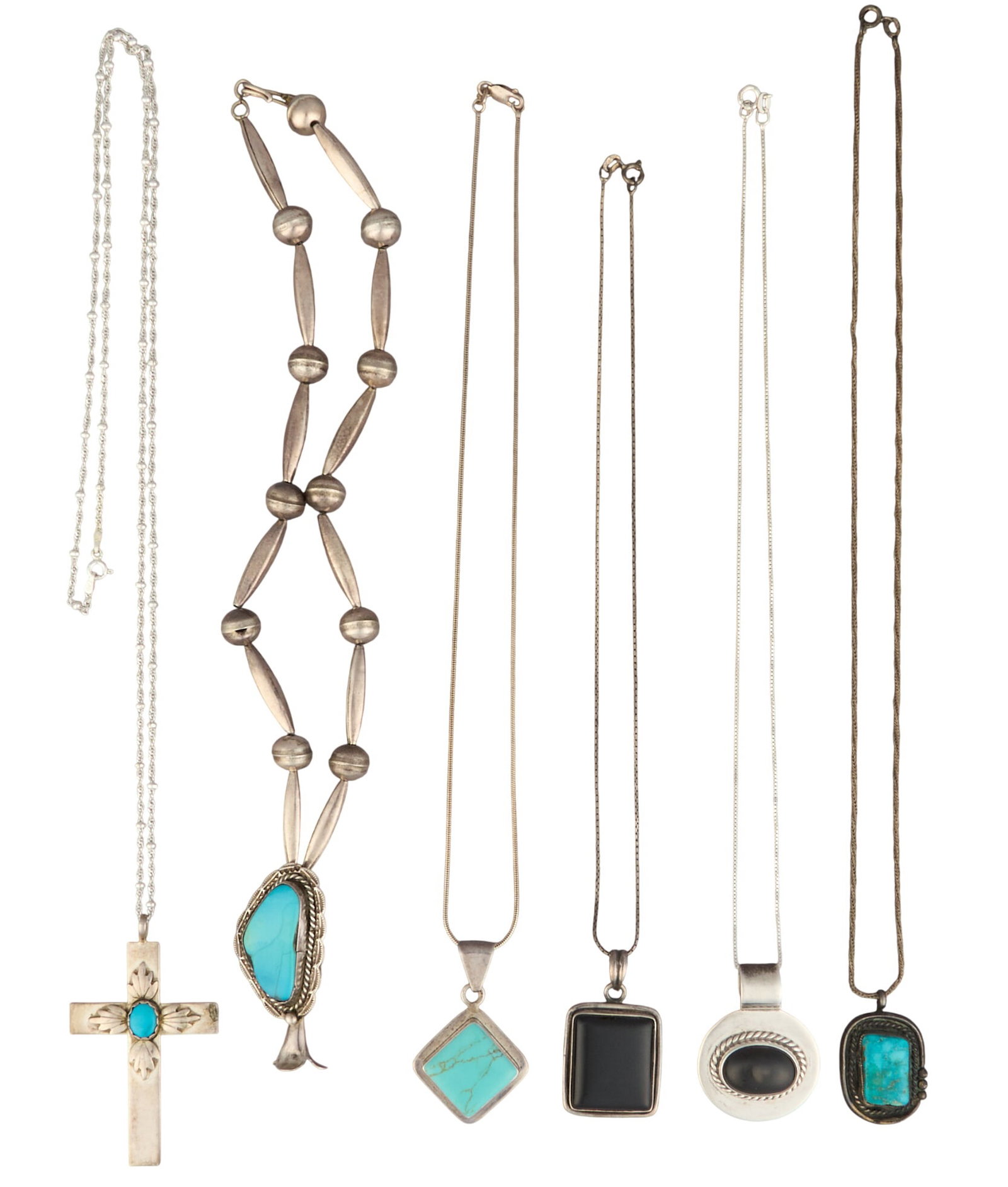 (6) Sterling & Multi-Stone Pendant Necklaces (1 of 8)