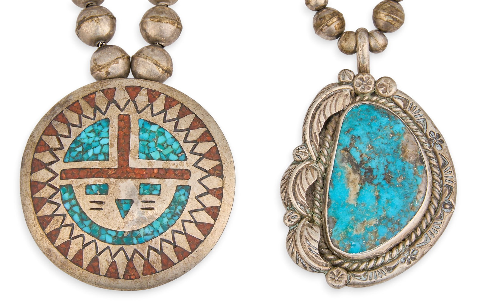 (2) Sterling & Multi-Stone Pendant Necklaces (1 of 4)