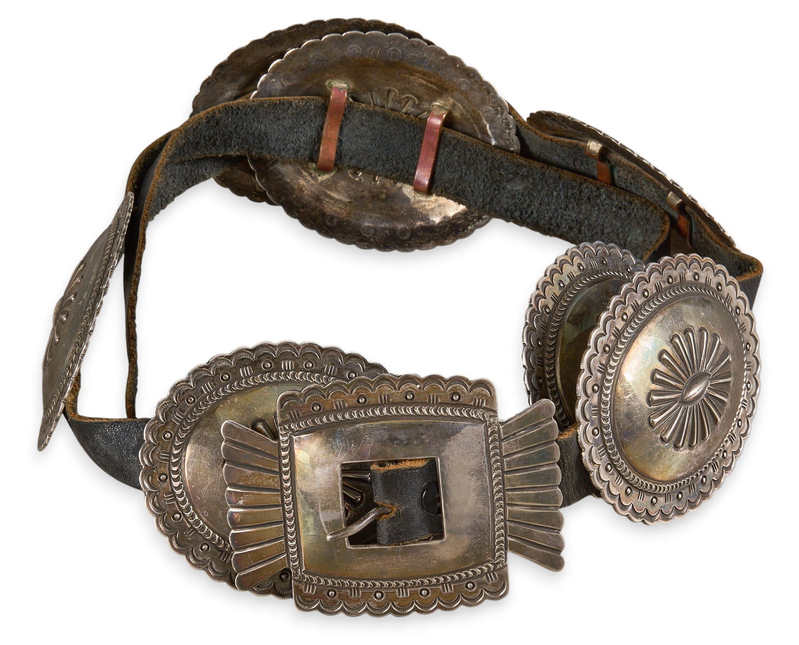 Navajo Sterling Silver Concho Belt (1 of 6)