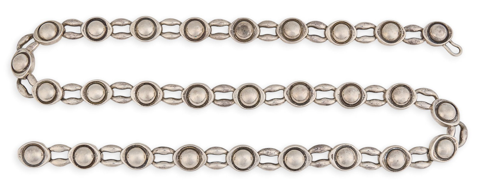 James Reid, Southwestern Sterling Silver Belt: James Reid (Santa Fe, New Mexico), Southwest shop sterling silver belt, marked "S. Fe JR 925" Length: 42 in. Total weight: 479.3 g Provenance: Property from a home in San Antonio, 