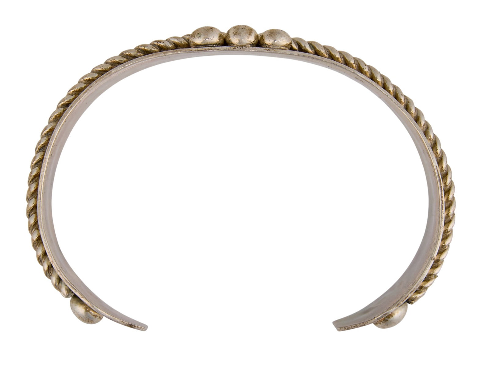 Sterling Silver Beadwork Cuff - 4