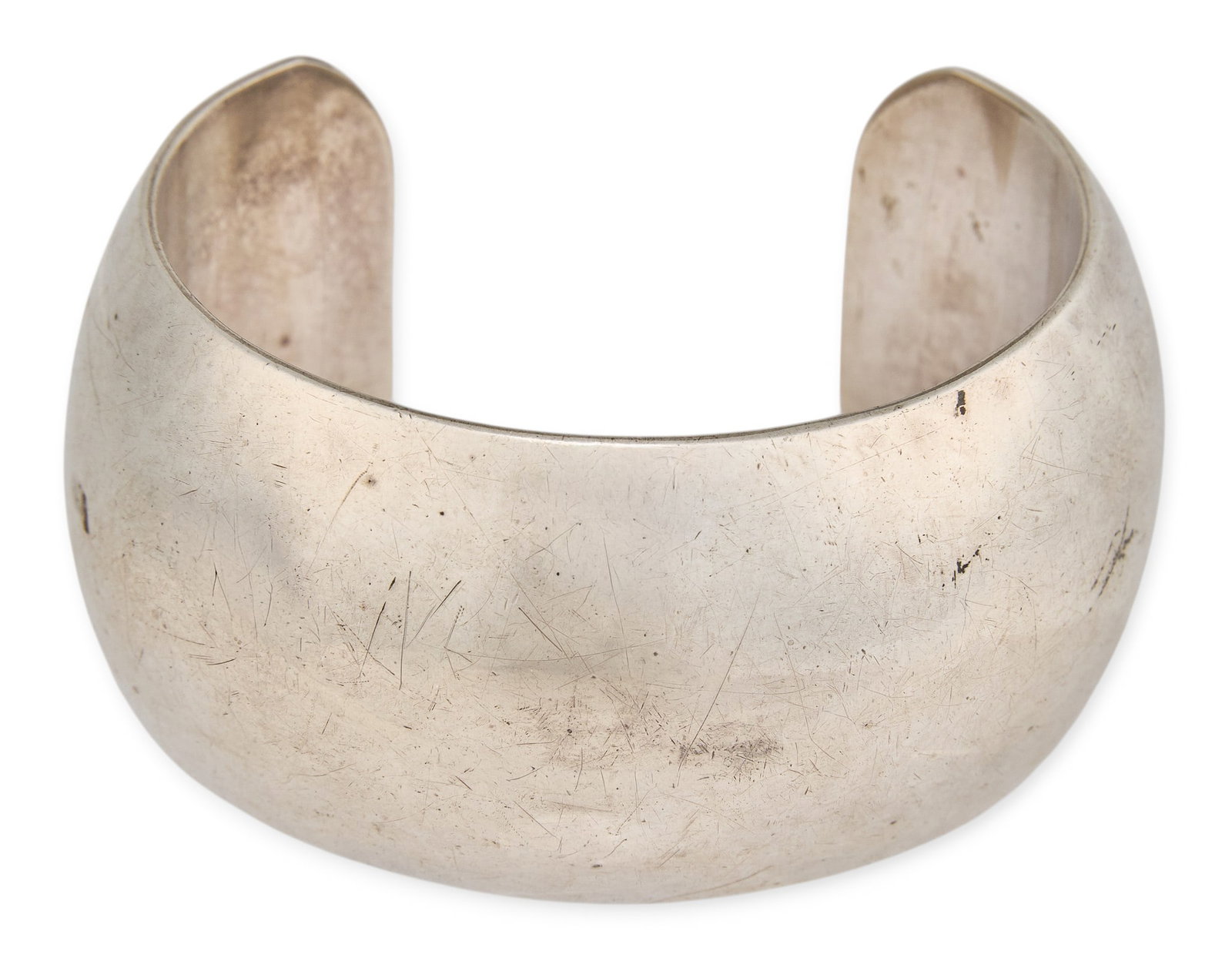 Kirk Smith, Sterling Silver Cuff: Kirk Smith, sterling silver cuff bracelet, marked "Sterling KS" Circumference: 6 in. Total weight: 50.6 g Provenance: Property from an estate in Austin, texas