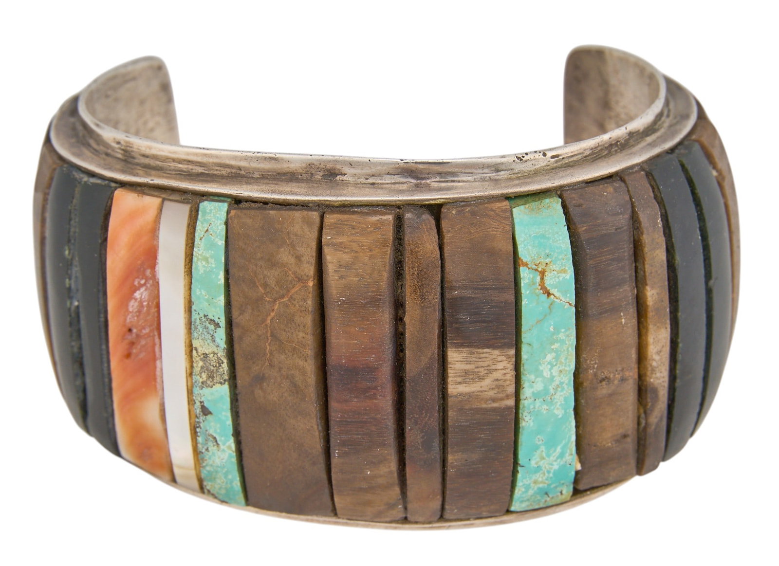 Signed Sterling & Multi-Stone Cuff (1 of 6)