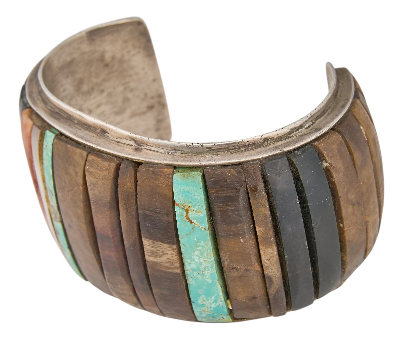 Signed Sterling & Multi-Stone Cuff - 3