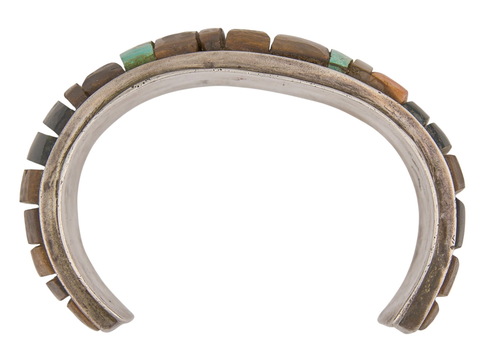 Signed Sterling & Multi-Stone Cuff - 4