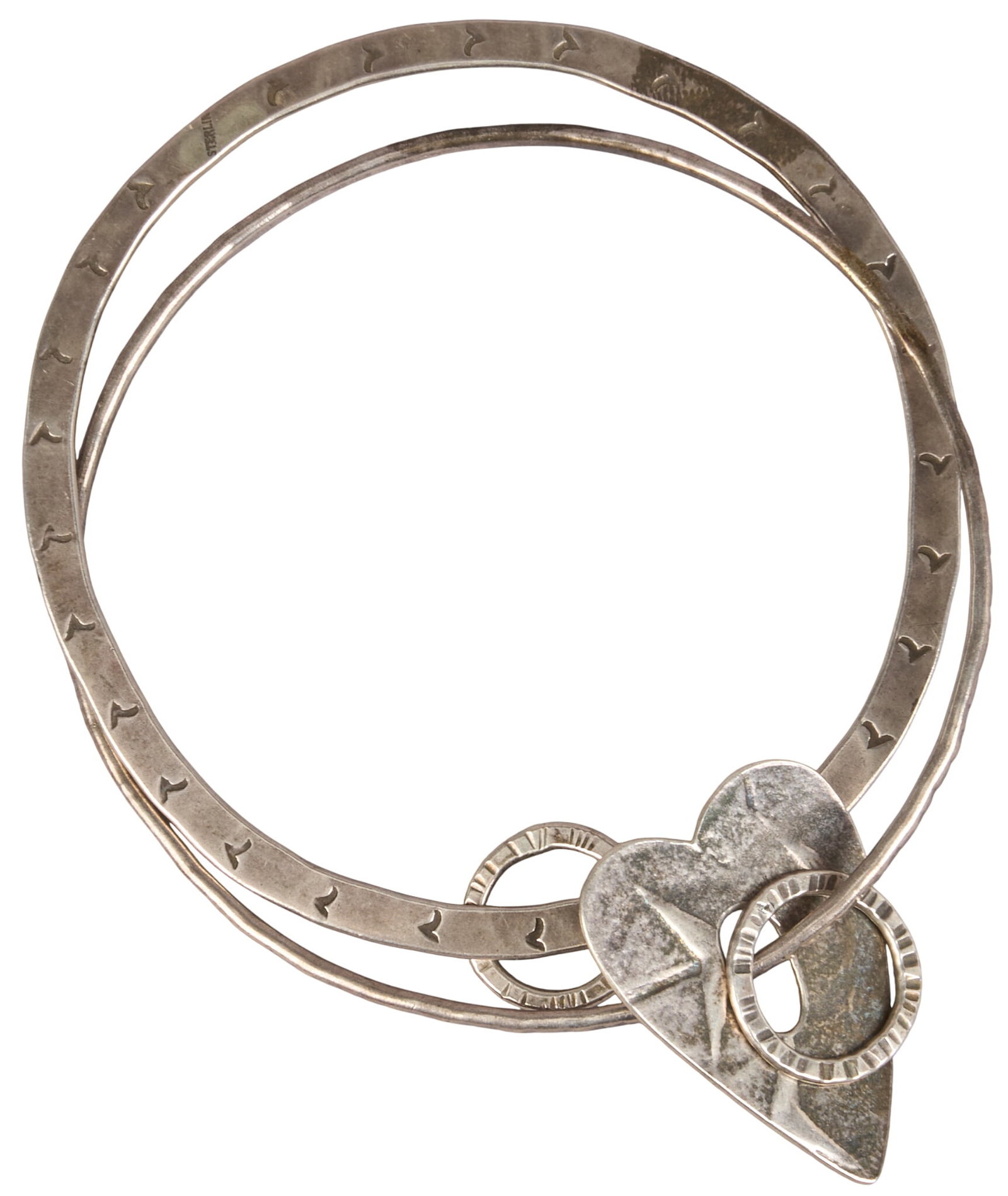(7) Sterling Silver Charm Bangles - 10