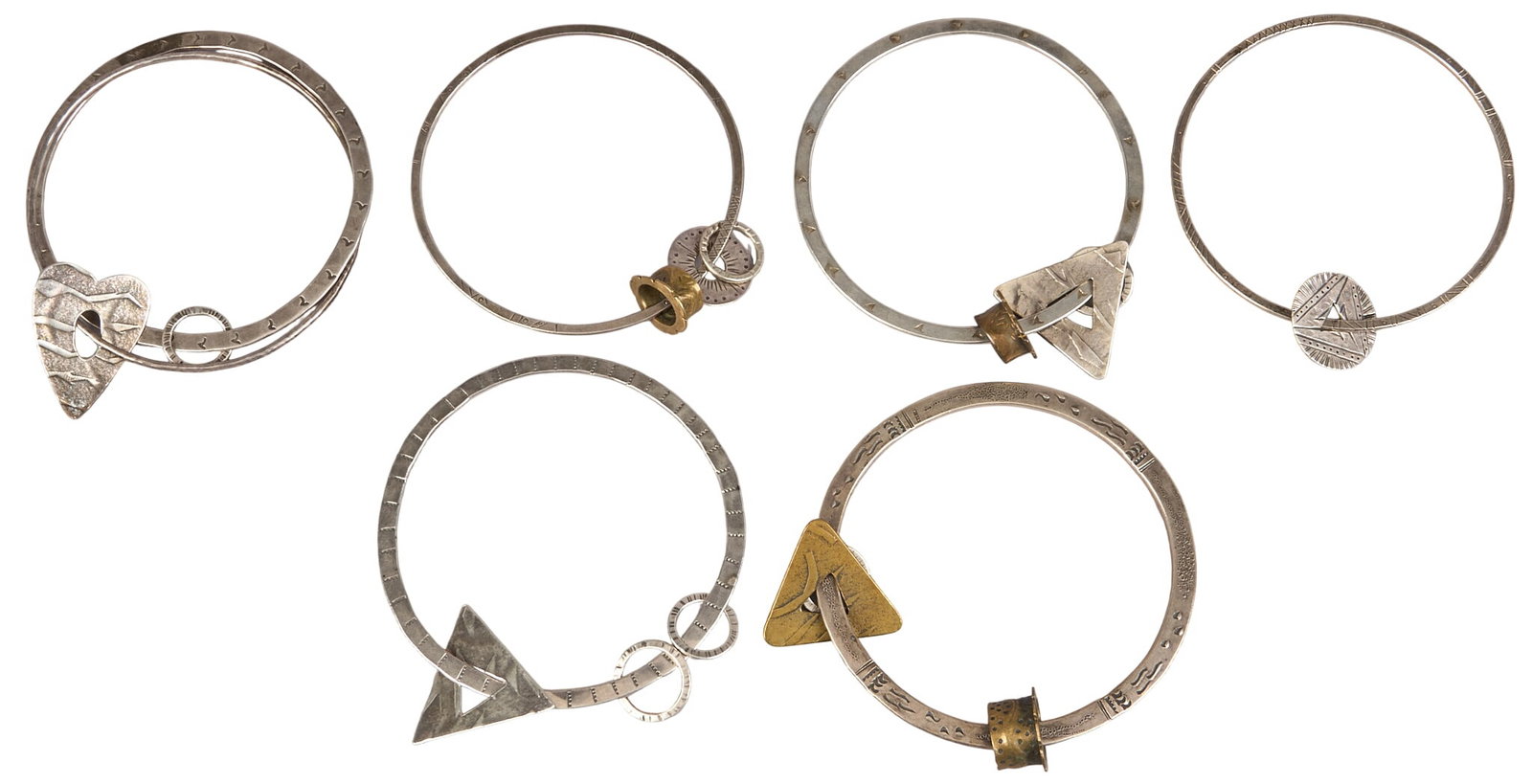 (7) Sterling Silver Charm Bangles (1 of 10)