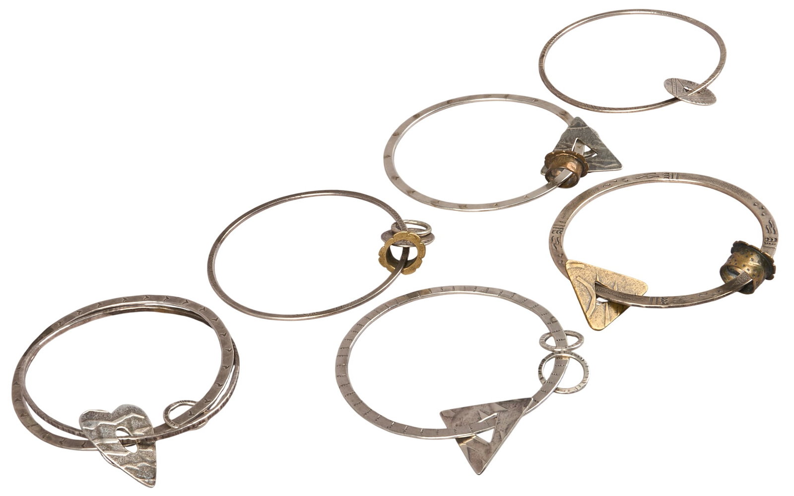 (7) Sterling Silver Charm Bangles - 3