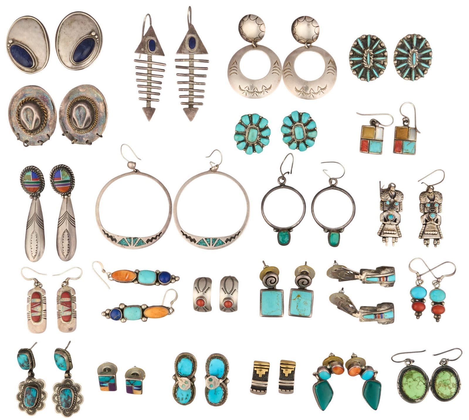 (23) Pairs of Southwestern Earrings (1 of 14)