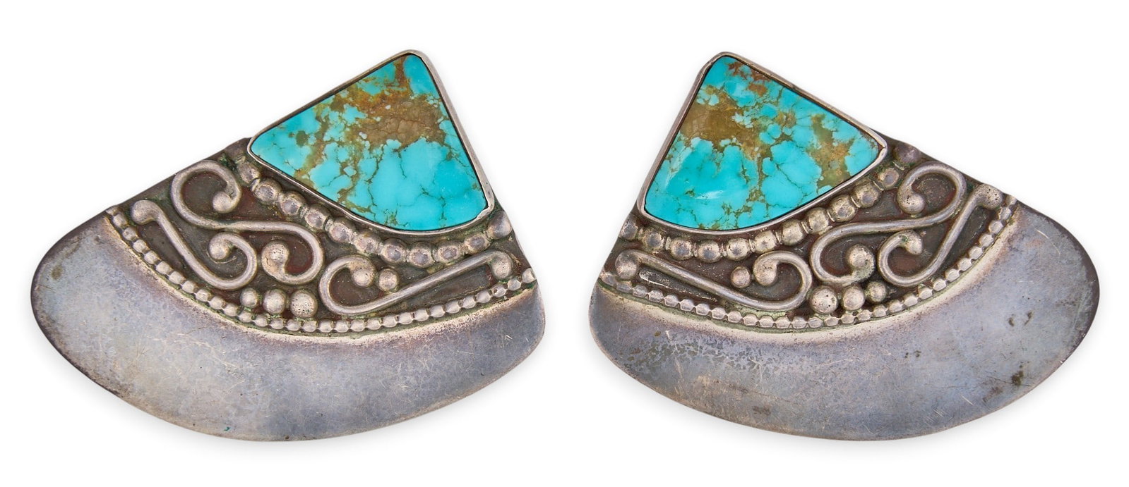 Southwestern Sterling Silver & Turquoise Earrings (1 of 2)