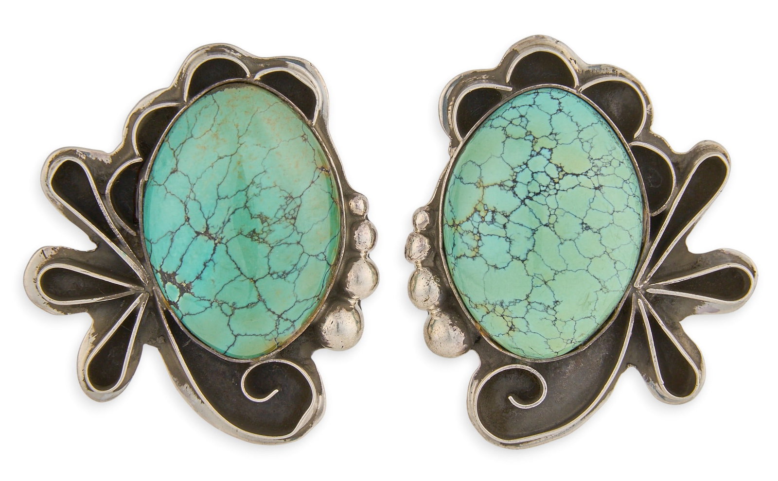 Southwestern Sterling & Turquoise Earrings (1 of 3)