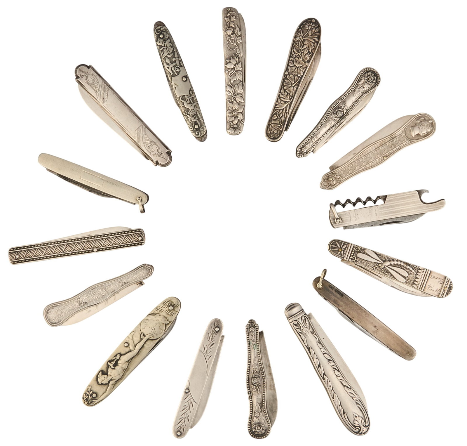 (16) Silver Pocket Knives (1 of 8)