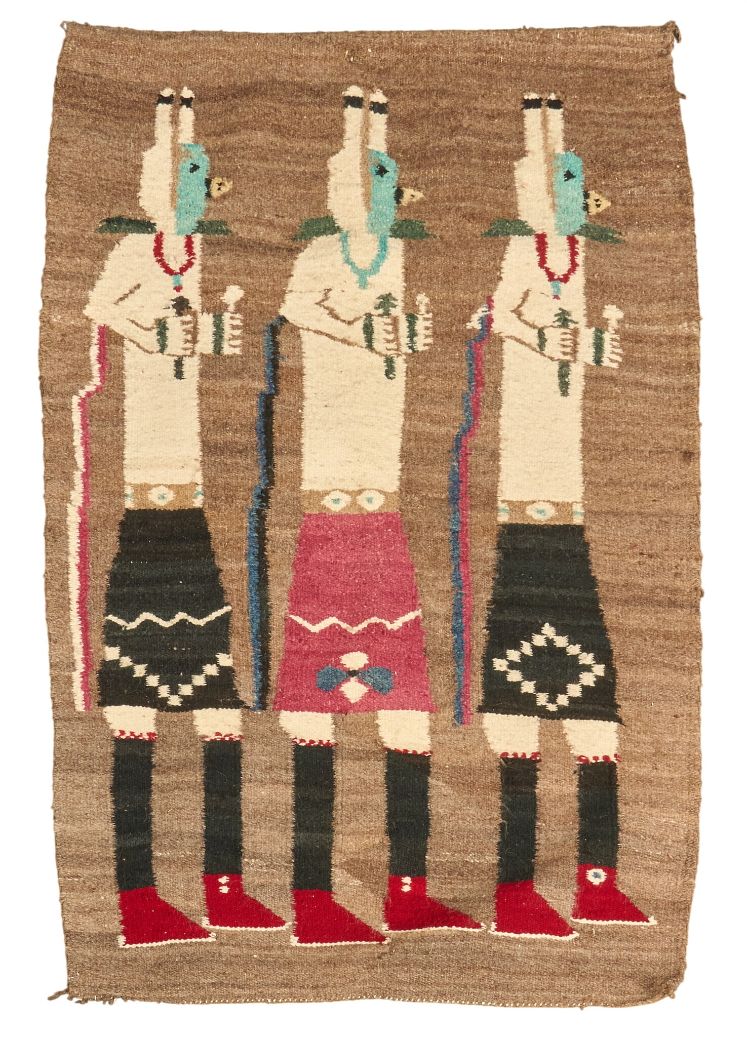 Yei Bei Chei Rug With God Figures, 3 ft. 11 in. x 2 ft. 8 in. (1 of 3)