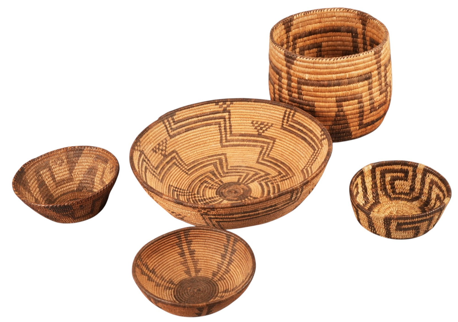 (5) Handwoven Baskets (1 of 4)