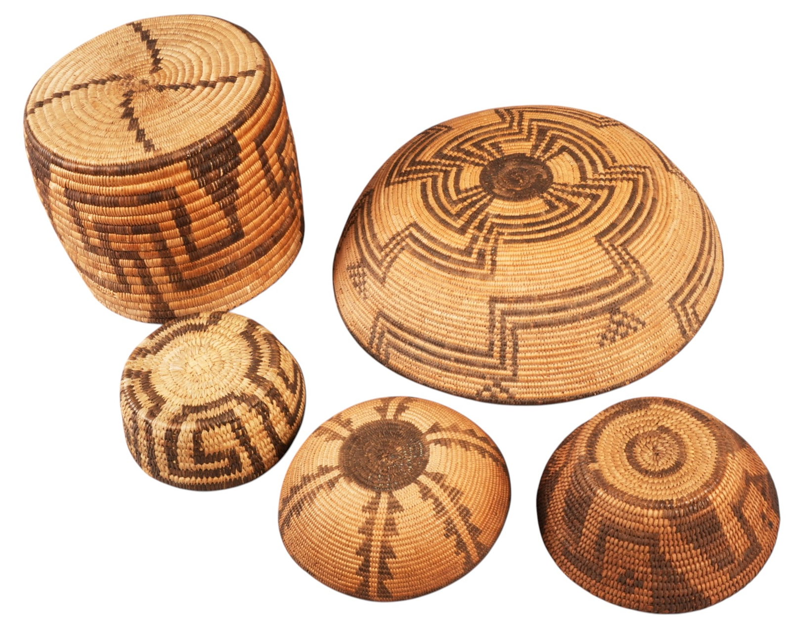 (5) Handwoven Baskets - 4