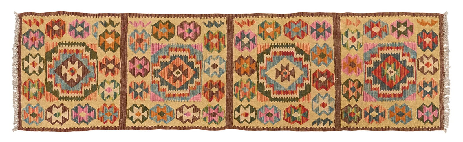 Kilim Rug, 6 ft. 7 in. x 1 ft. 10 in.: Kilim rug 6 ft. 7 in. x 1 ft. 10 in. Provenance: Property from a home in Tomball, Texas 