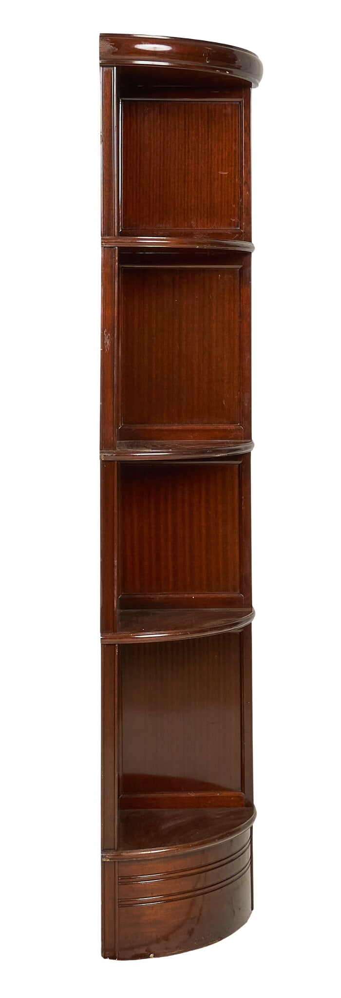 Vintage Corner Cabinet: Vintage wooden modular corner cabinet, 3 shelves height 80 in. x width 21 in., x depth 15 in. 