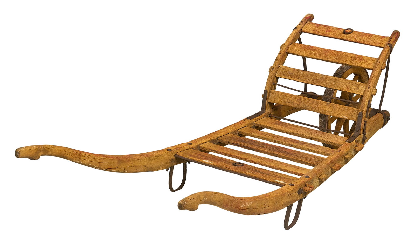 Rustic Wheelbarrow: Rustic wooden wheelbarrow with iron hardware height 27 in. x width 32 in. x depth 82 in. 