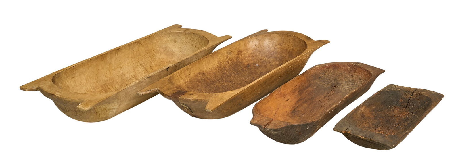 (4) Vintage Wooden Dough Bowls (1 of 3)