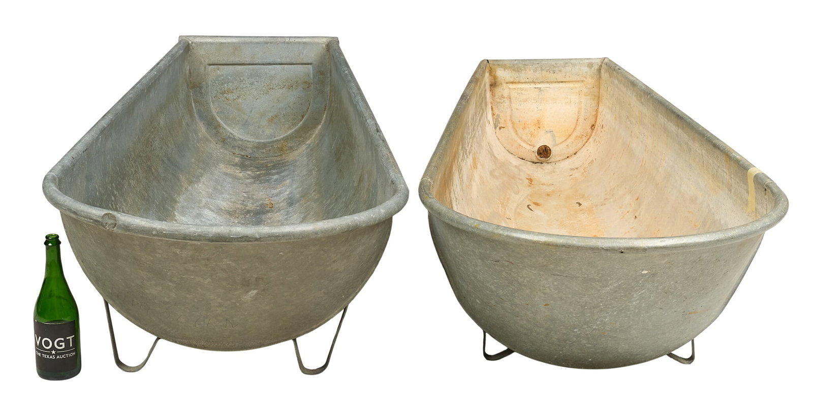 (2) Galvanized Tubs - 2