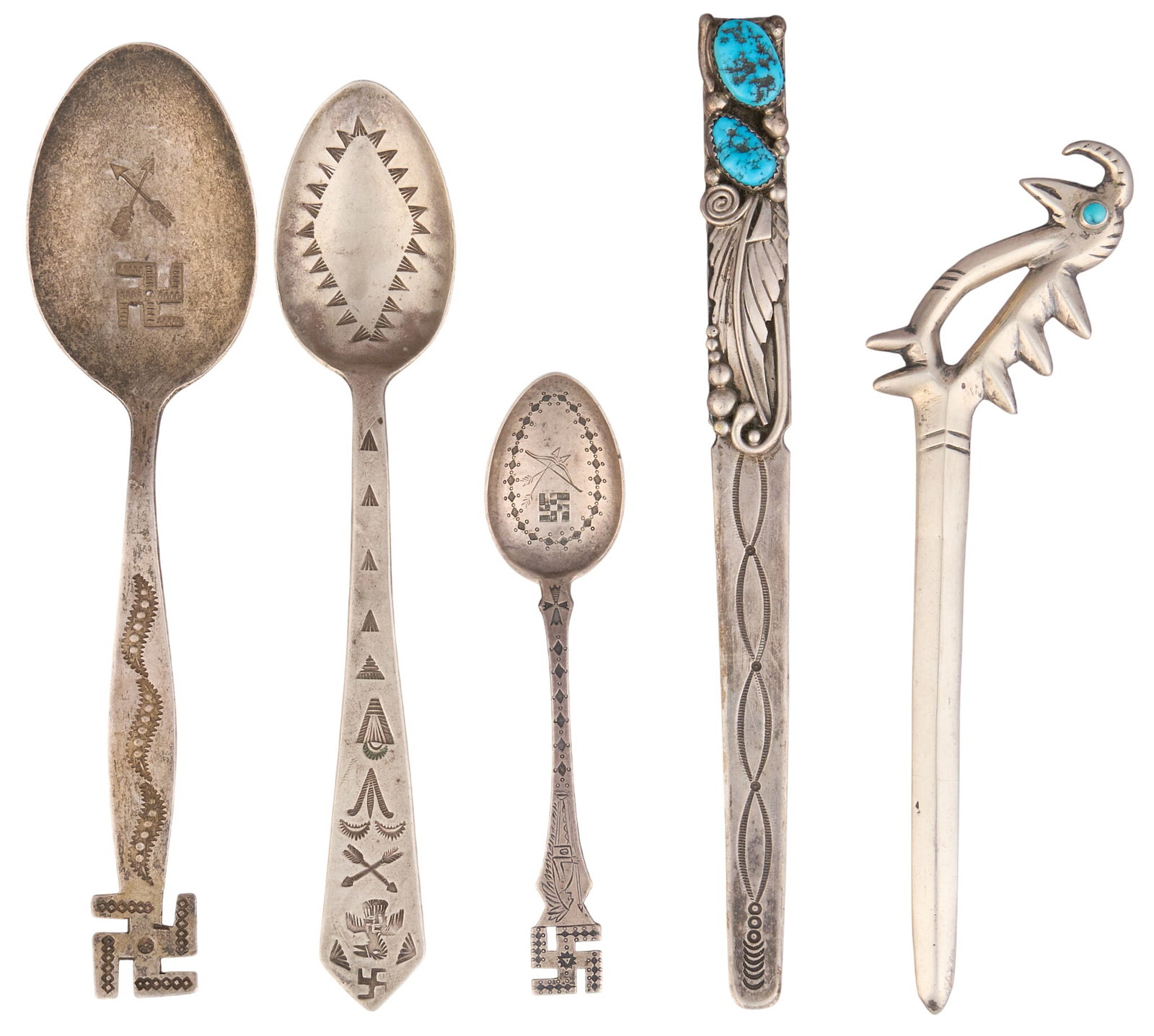 Vintage Navajo Sterling Spoons and Letter Openers (1 of 6)
