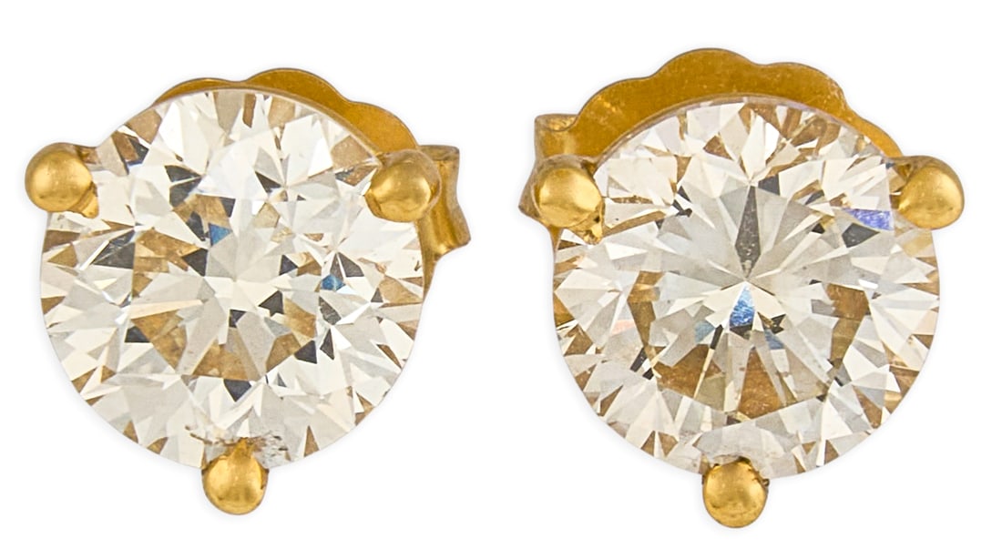 14K Diamond Stud Earrings (1 of 4)