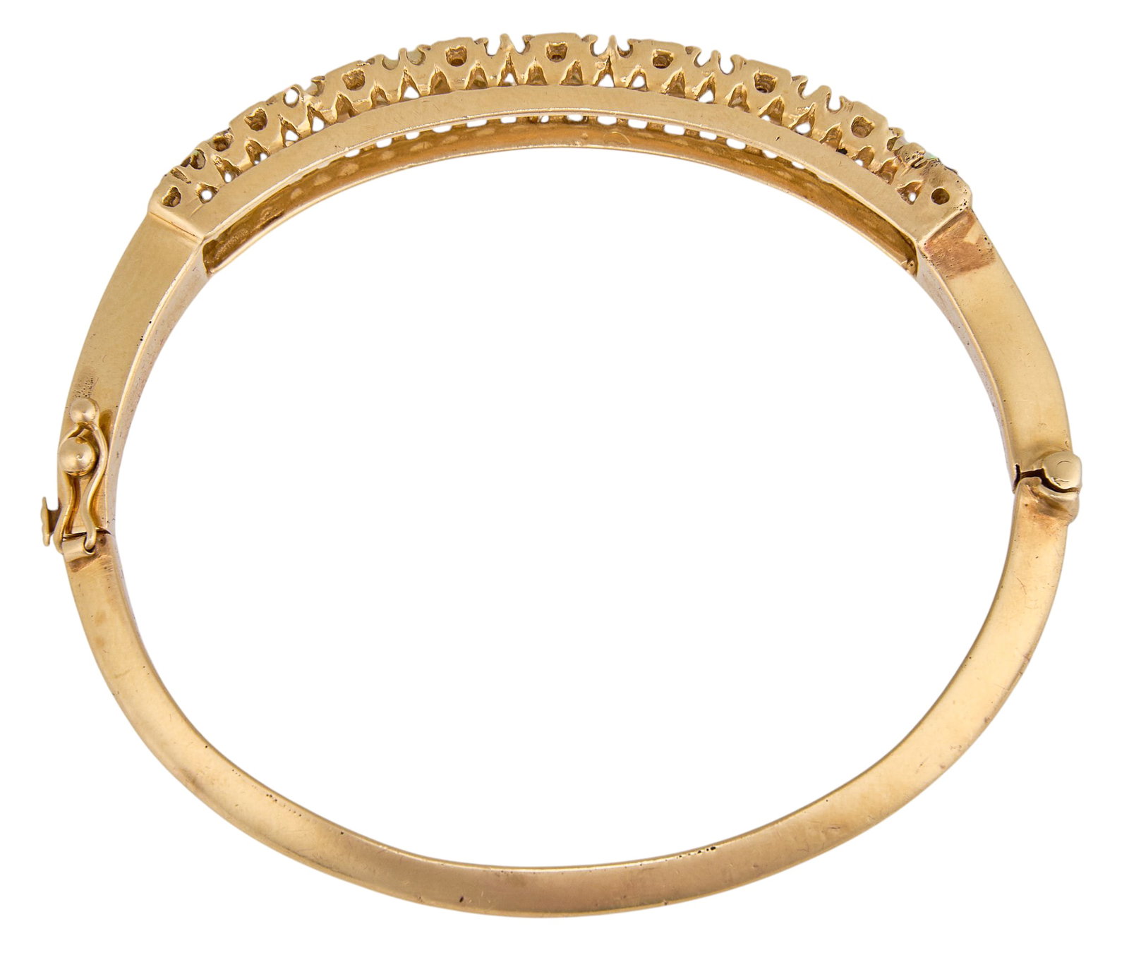 14K Opal Hinged Cuff - 4