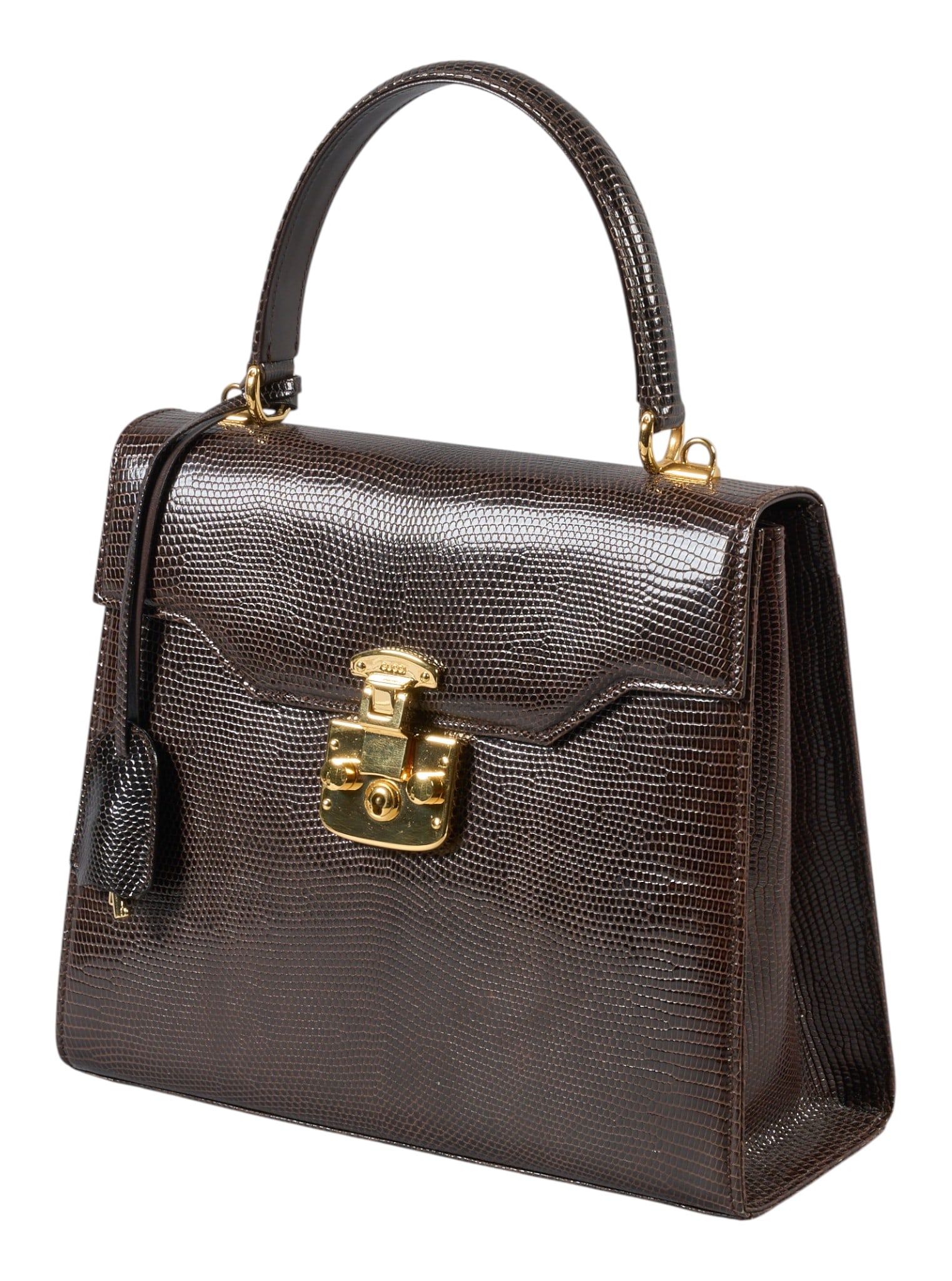 Gucci Lizard Kelly Lady Lock Handbag (1 of 12)