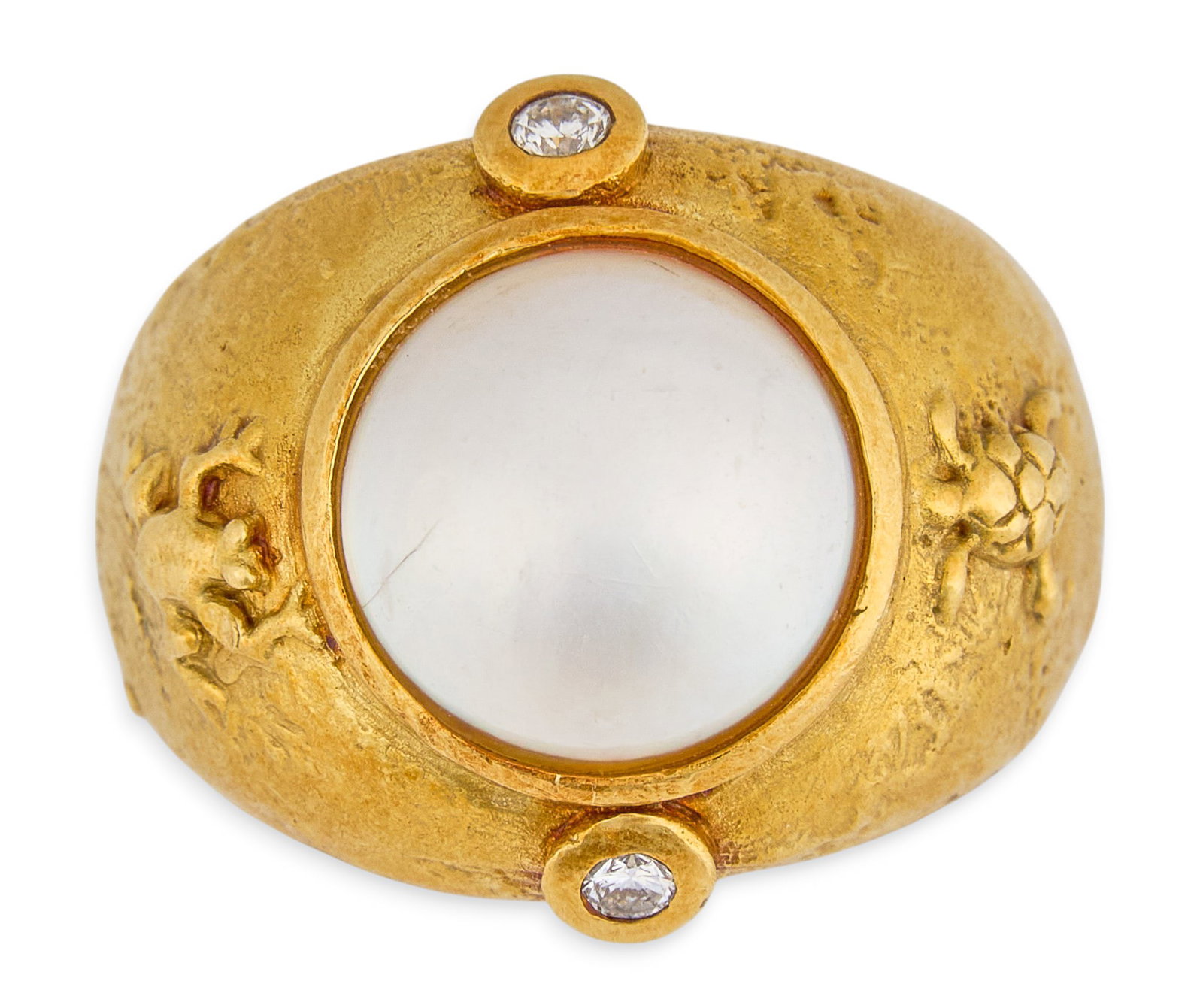 18K Pearl & Diamond Ring (1 of 5)