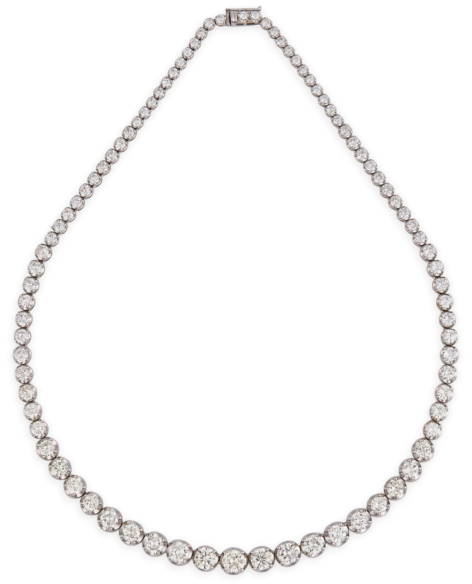 Impressive 17 ct Graduated Diamond Necklace (1 of 5)