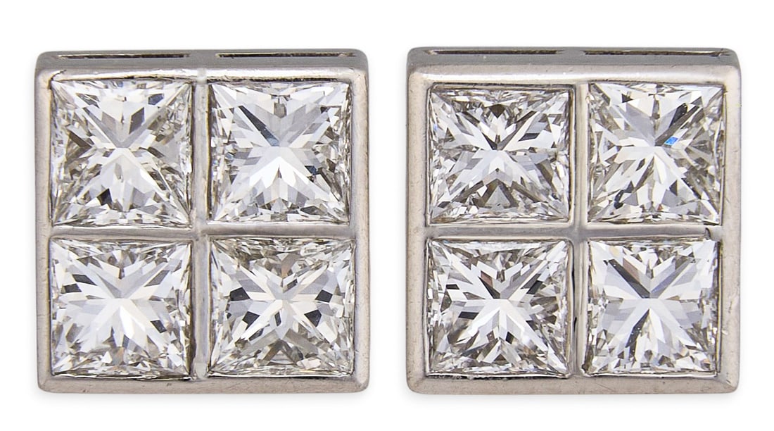 3 ctw Platinum Diamond Earrings (1 of 4)
