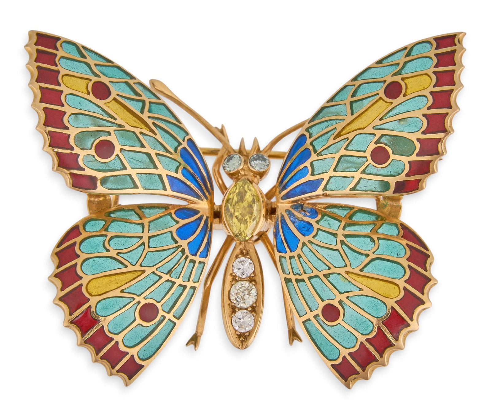 18K Articulated Butterfly Brooch (1 of 3)