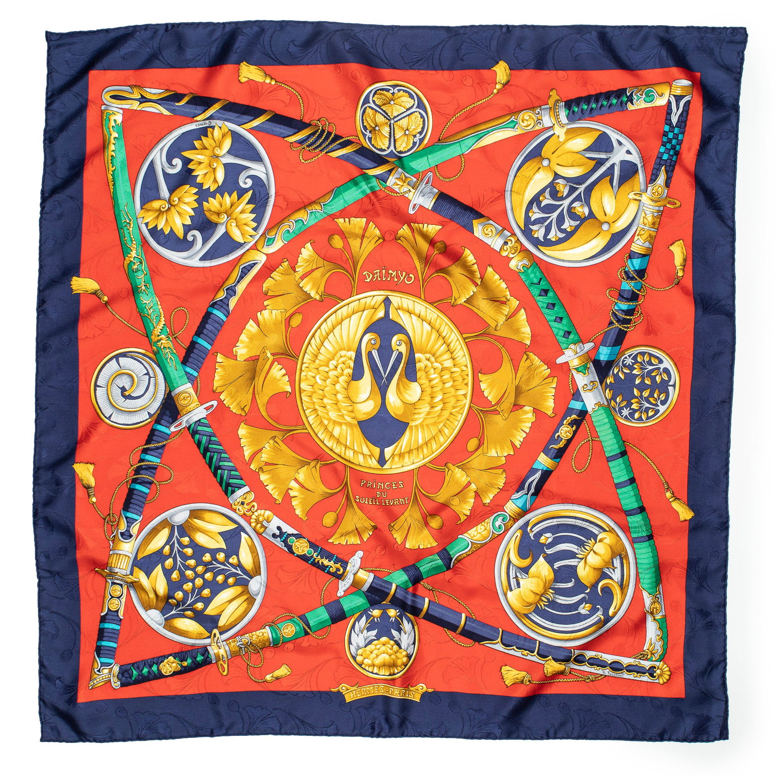Hermès Daimyo Princes du Solelil Levant Silk Scarf (1 of 5)