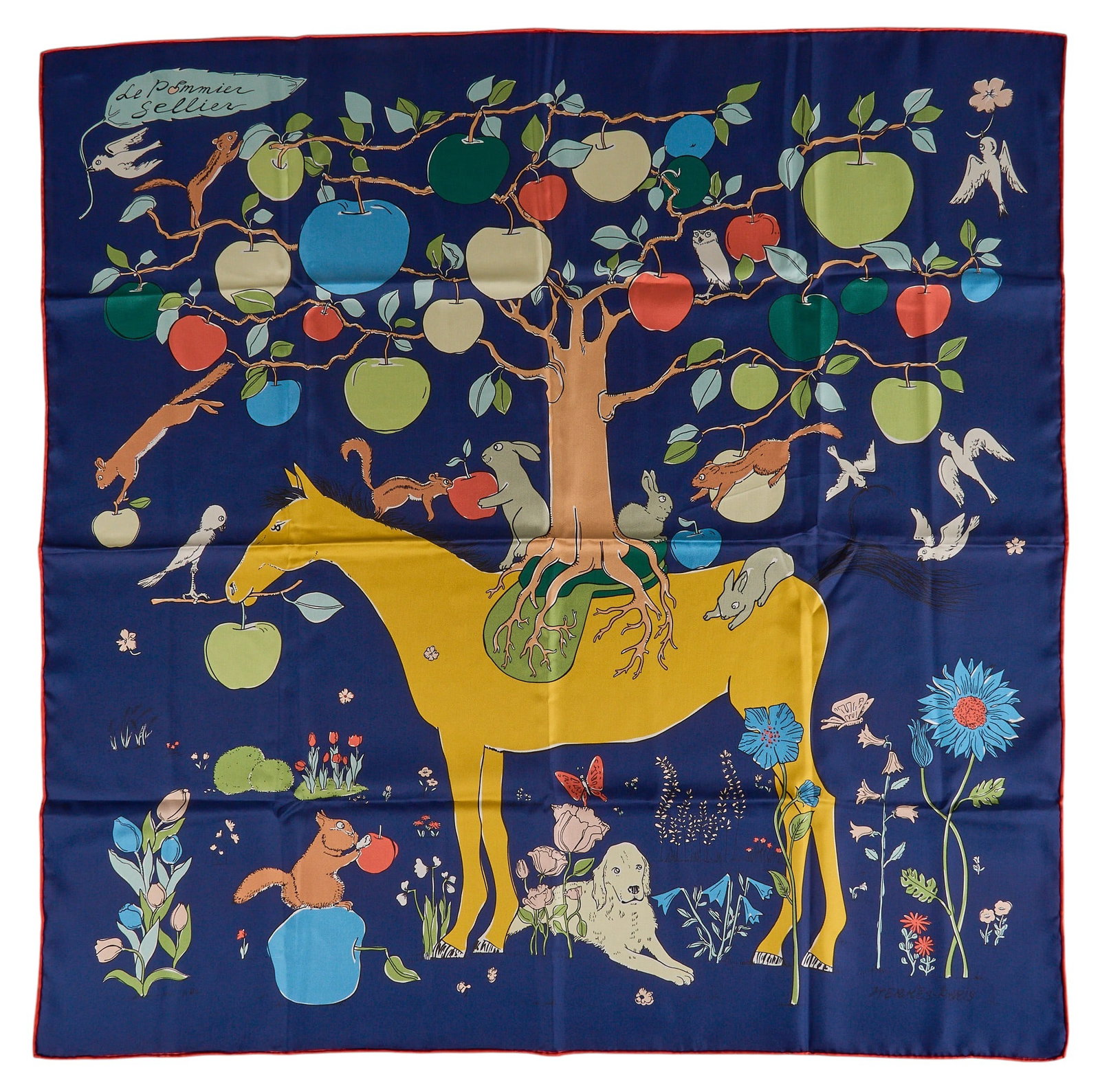 Hermes Le Pommier Sellier Silk Scarf (1 of 5)