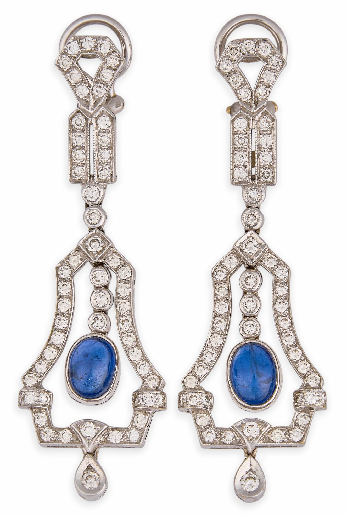 Salavetti 18K Diamond & Sapphire Dangle Earrings (1 of 4)
