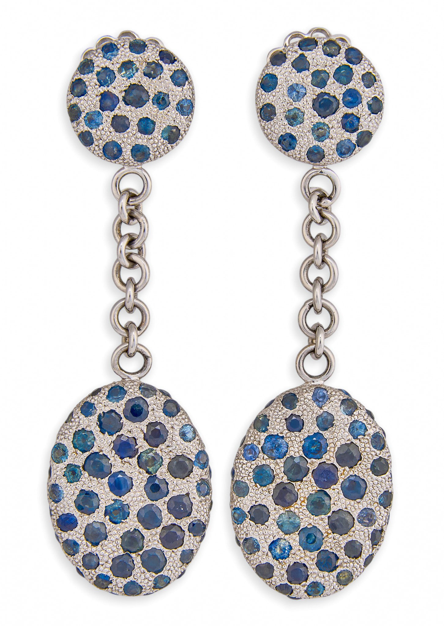 Zydo 18K Sapphire Cluster Dangle Earrings (1 of 4)