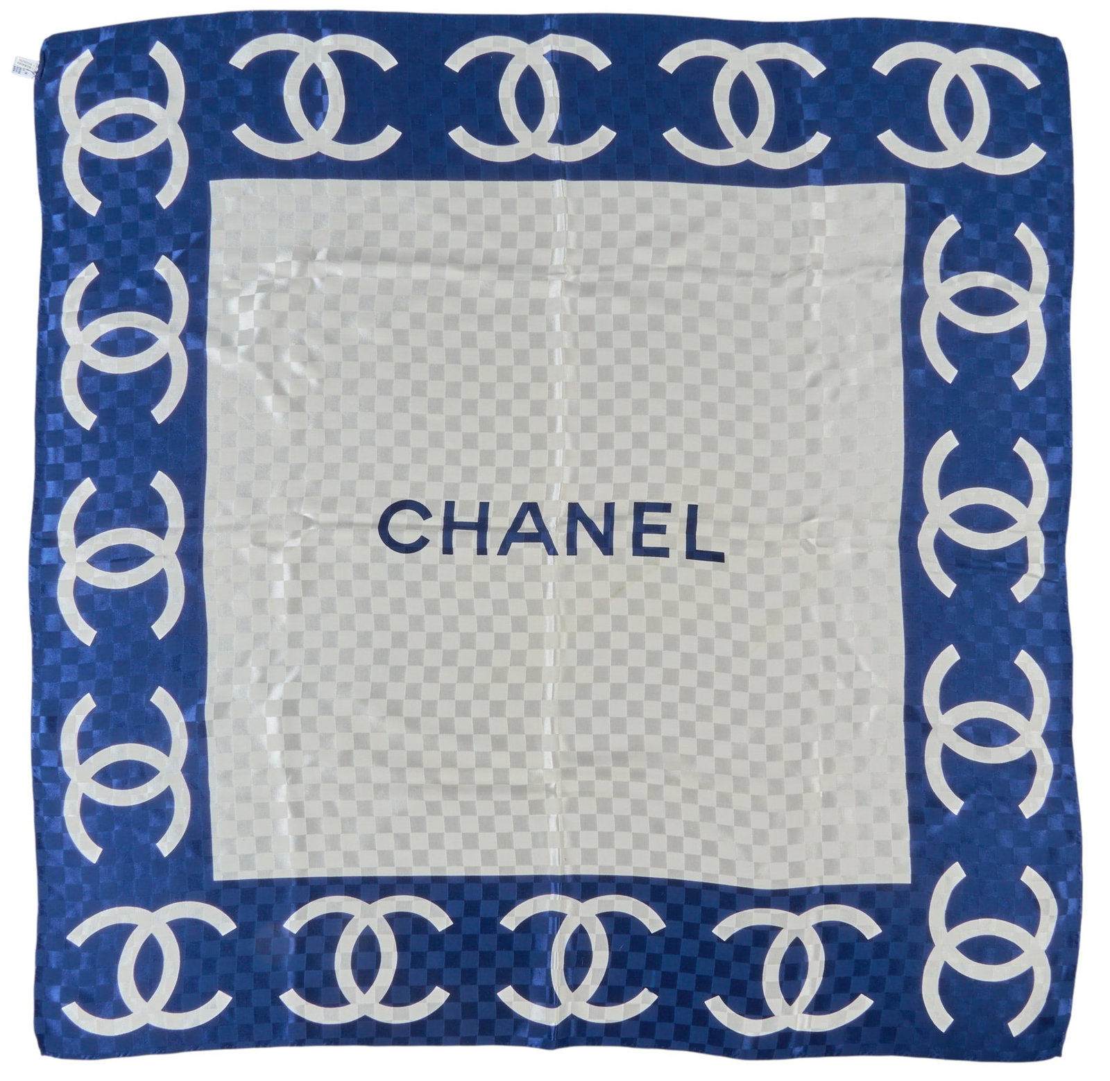 Chanel Silk Scarf: Chanel silk scarf Square: 33 in. Condition A; excellent condition, shows little signs of wear Provenance: Property from a home in San Antonio, Texas 