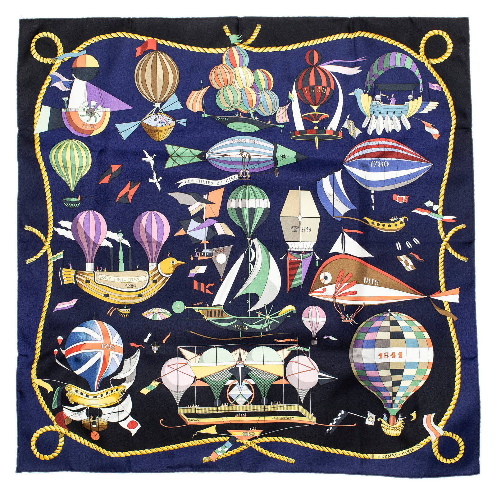 Hermès Les Folies du Ciel Silk Scarf (1 of 5)