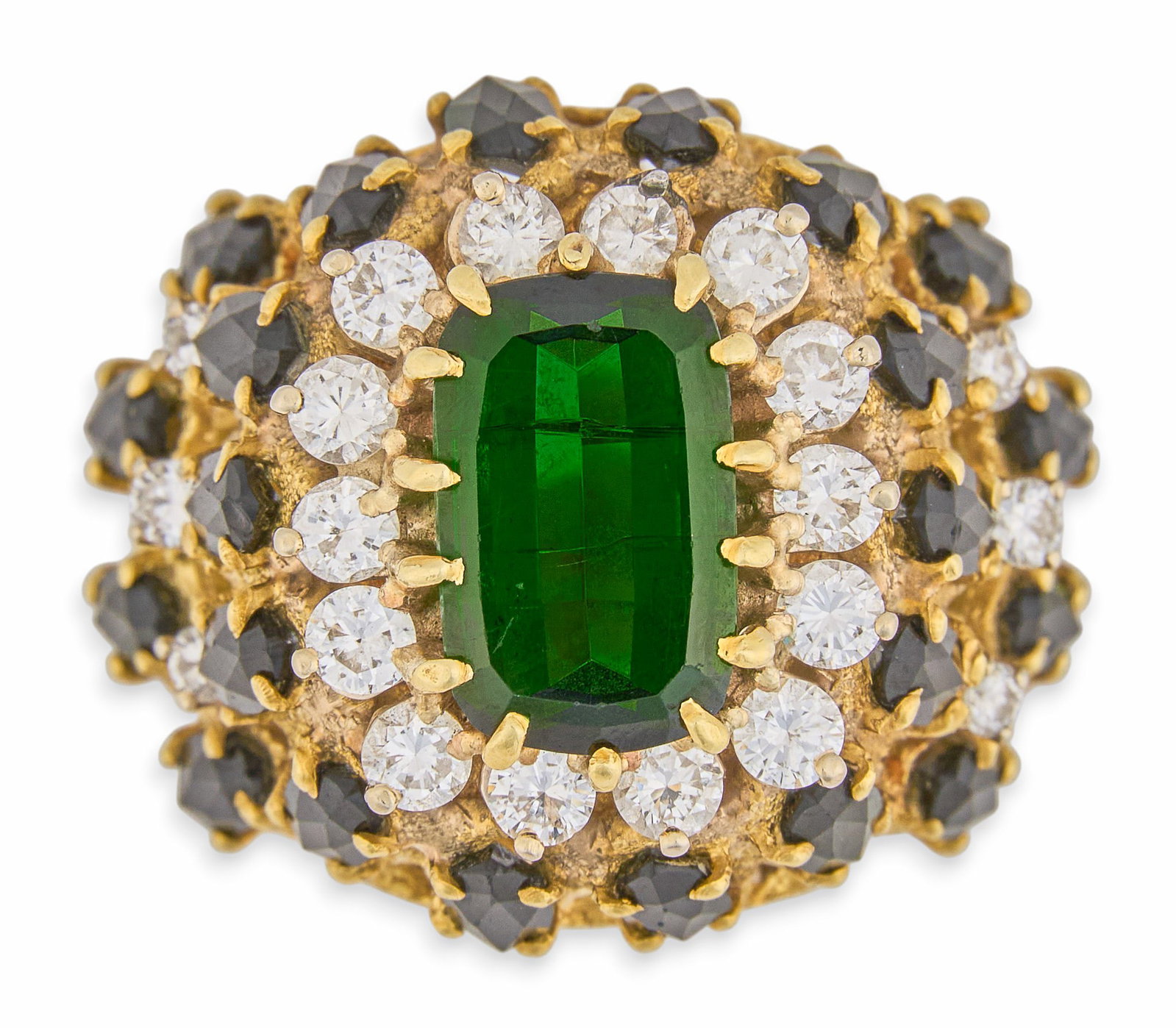 18K Tourmaline & Diamond Dome Ring (1 of 5)