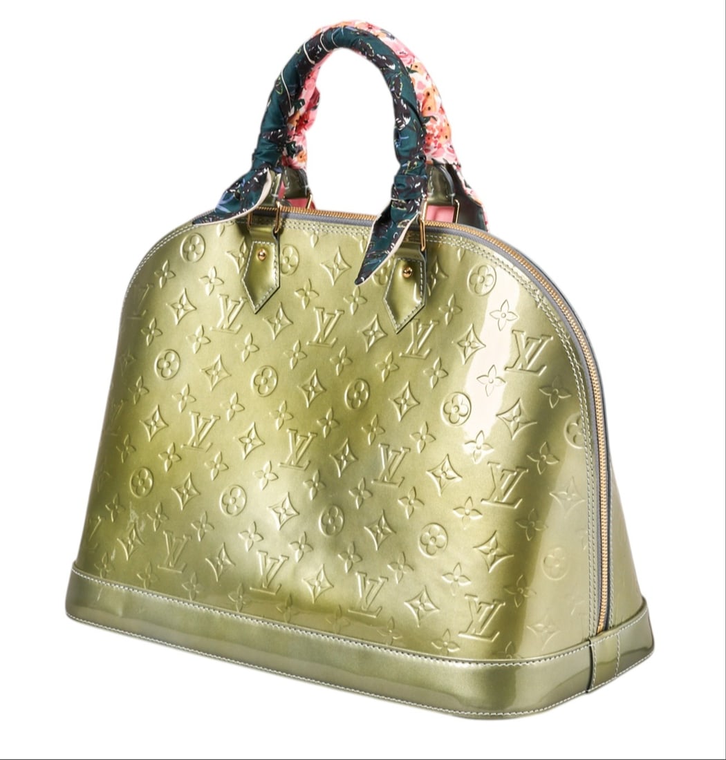 Louis Vuitton Vernis Alma GM Handbag with Scarf Wrap (1 of 10)